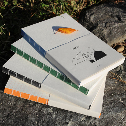 FIKIDIA Writer's Note_things / ライターズノート A5版 無地 糸かがり綴じ  背表紙ブラック