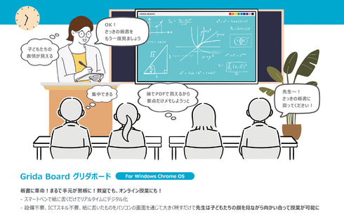 Gridaboard グリダボード_まるで手元が黒板に!無料板書ツール!