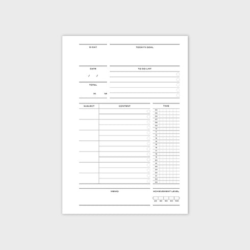 DMINUS STUDY PLANNER White (D-DAY PLANNER) / スタディープランナー ホワイト A5版