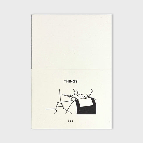 FIKIDIA Writer's Note_things / ライターズノート A5版 無地 糸かがり綴じ  背表紙ブラック