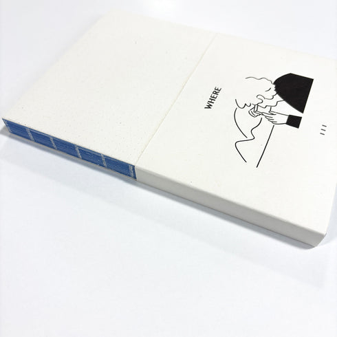 FIKIDIA Writer's Note_where / ライターズノート A5版 ドット 糸かがり綴じ 背表紙ブルー