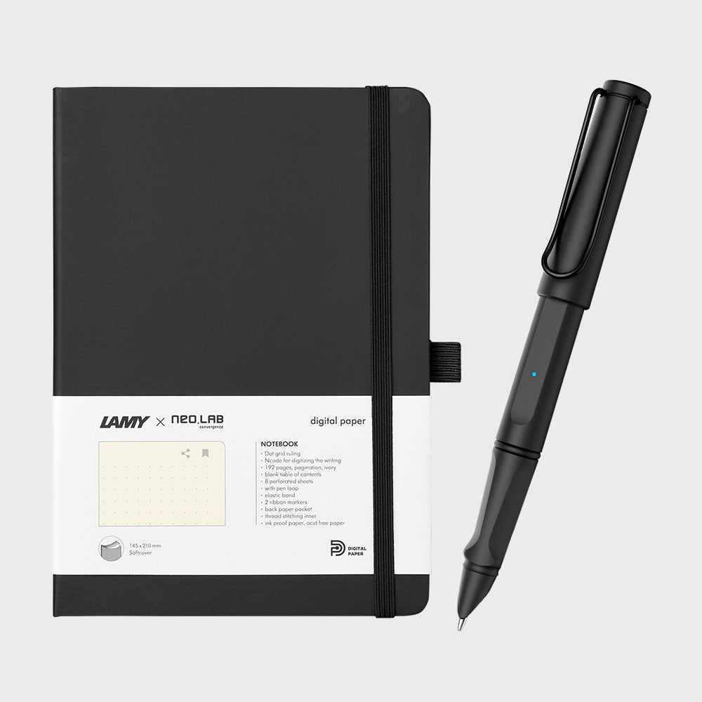 LAMY safari all black ncode digital paper set（ペン ＆ ノートセット）