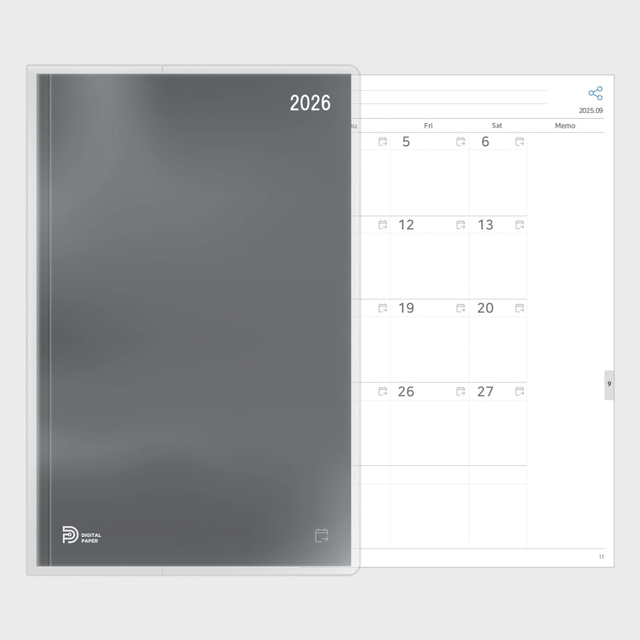 【最新版】N planner slim 2026 / Nプランナー スリム 2026年 デジアナ手帳（ペン別売・2026年12月までの手帳）