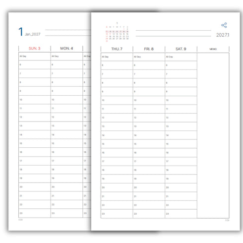 【販売開始】N planner 2027 / Nプランナー2027 デジアナ手帳（ペン別売・2028年3月までの手帳）