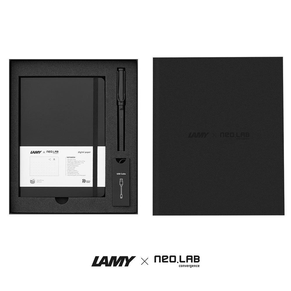 LAMY safari all black ncode & digital paper set（ペン ＆ ノート 